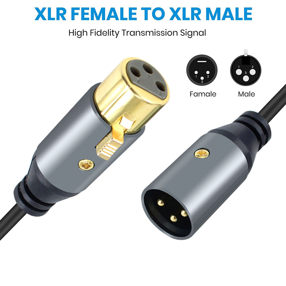 OEM ODM 3Pin XLR Cable Male to Female Cannon extension Speaker Microphone xlr cable high quality Balanced xlr microphone cable