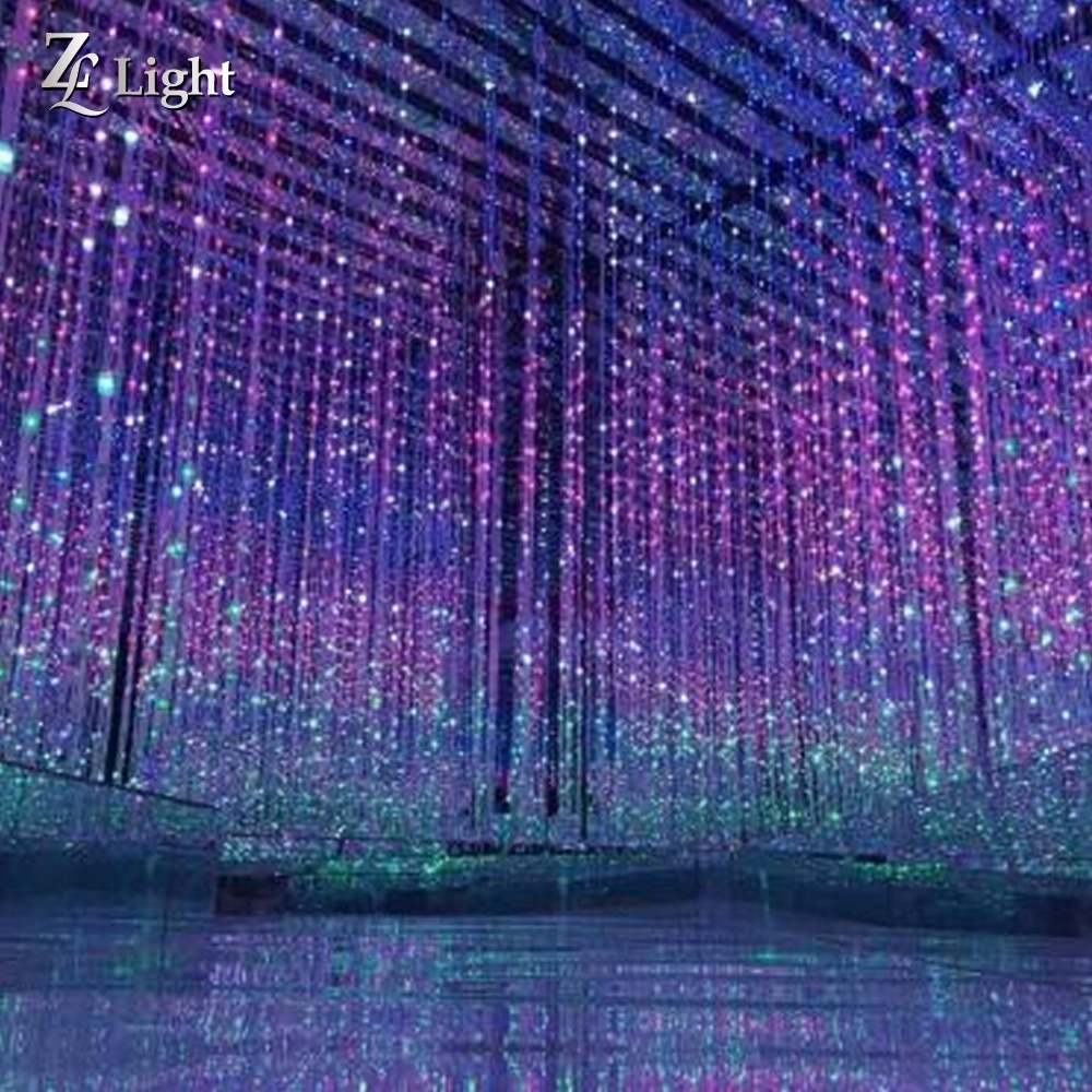 12v 25mm Full Color Smart Programmable 3D Crystal Pixel String Rgb Led Curtain Ball Light