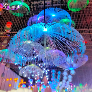 Decoration Fiber Optic Lighting Jellyfish Flower Christmas Fiber Optic Night Lights Jellyfish