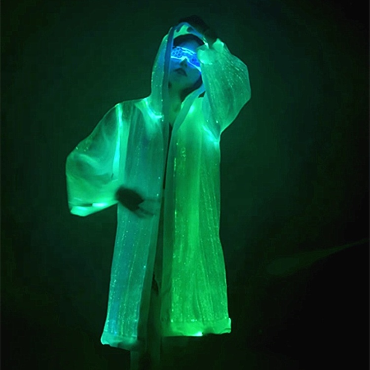 Luminous Fiber Optic Cloth For Clothes Music Festival Luminous Fiber Optic Rave Led Clothing