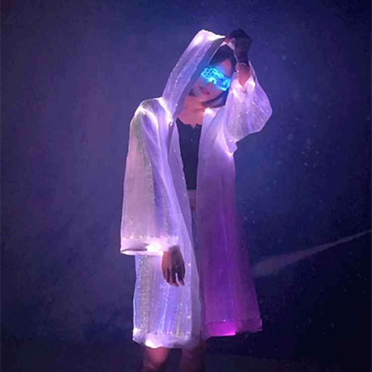 Luminous Fiber Optic Cloth For Clothes Music Festival Luminous Fiber Optic Rave Led Clothing