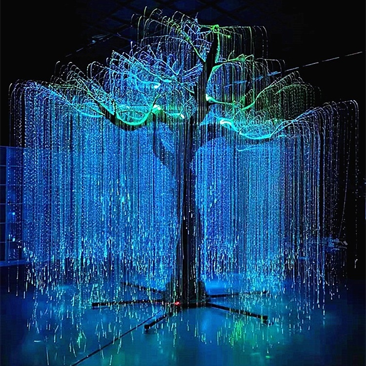 Decorative Landscape Light Tree Fiber Optic Outdoor Lighting Avatar Willow Tree Fiber Optic Light