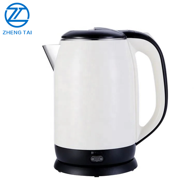 Mechanical electric kettle 2L insulated new black and white stainless steel inner liner