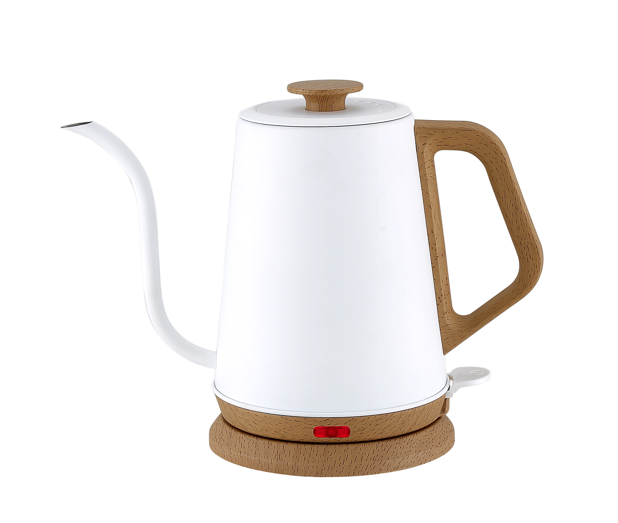 Mechanical coffee kettle. Press type switch, single layer integrated inner liner, safe temperature