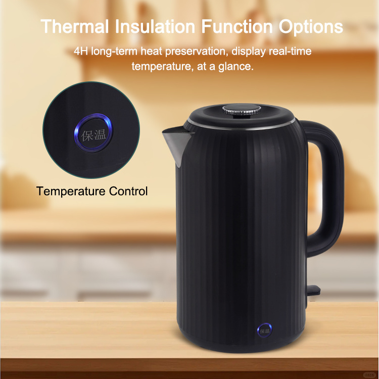 Electric kettle 2.5L new design intelligent insulation kitchen appliances