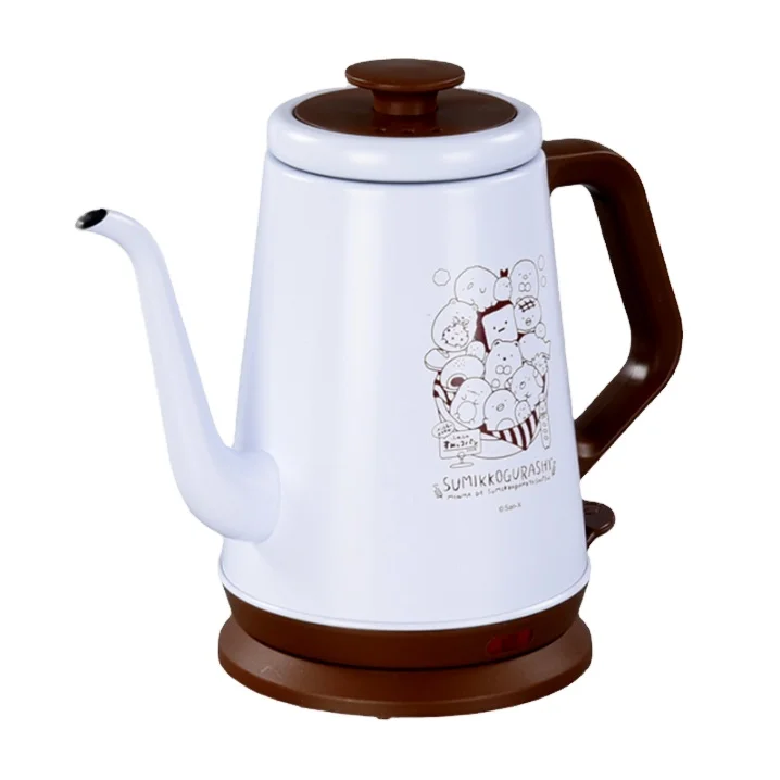 Goose neck electric kettle 1L custom patterned logo hotel restaurant coffee pot