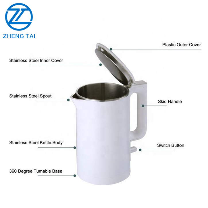 Big mouthed electric kettle best-selling mechanical 304 stainless steel kettle 1.7L