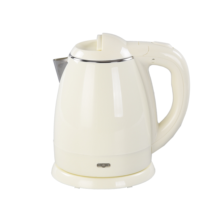 Light yellow electric kettle. Food grade inner liner is safe, stable, and reliable