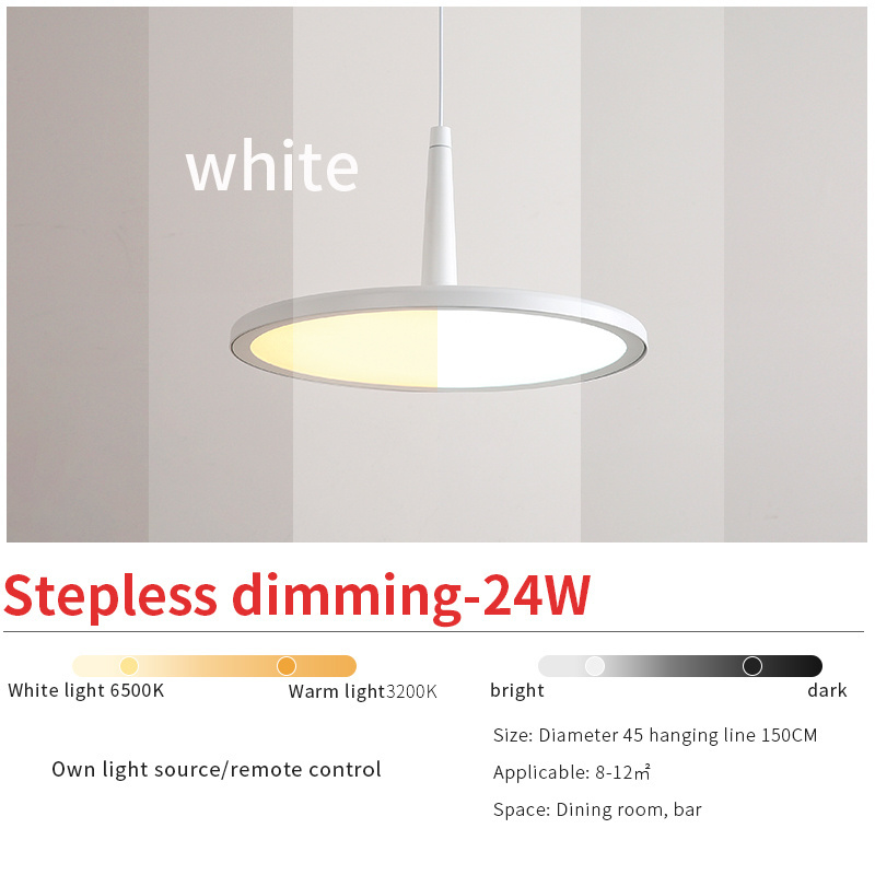 Minimalist Chandelier Single head LED three-color warm black Aisle Hallway Restaurant Cafe light fixture