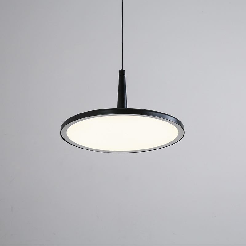 Minimalist Chandelier Single head LED three-color warm black Aisle Hallway Restaurant Cafe light fixture