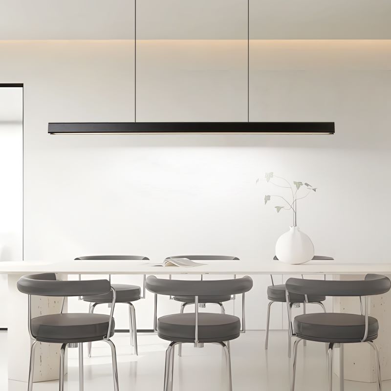 Linear pendant light for dining table kitchen island lighting fixtures 36w nordic designer led hanging lamps lighting fixture