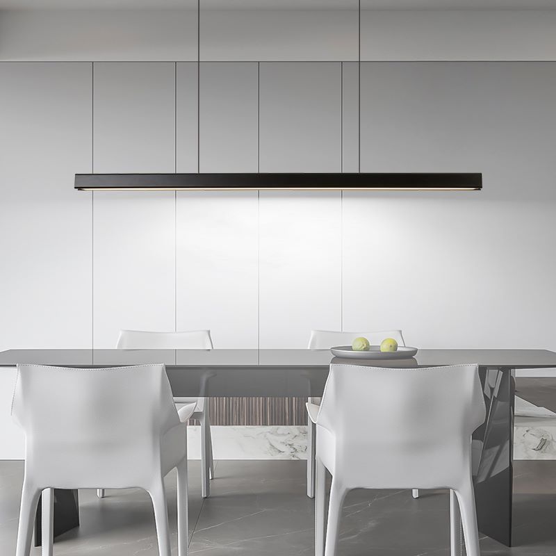 Linear pendant light for dining table kitchen island lighting fixtures 36w nordic designer led hanging lamps lighting fixture