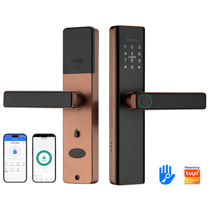 Home hotel smart door lock touch screen waterproof fingerprint lock keyless TT  smart lock