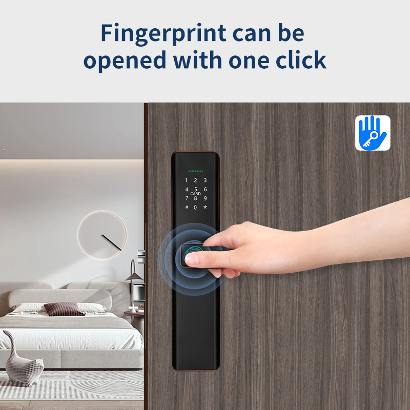 Home hotel smart door lock touch screen waterproof fingerprint lock keyless TT  smart lock