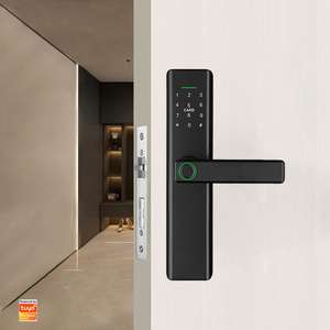 Waterproof Outdoor High Security Electric Digital Fingerprint Smart Door Lock With Tuya APP TTLOCK BLE Wifi Mobile Lock