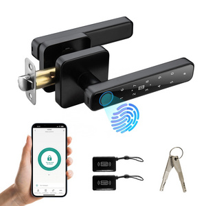 Automatic Deadbolt Ttlock App Card Keypad Smart Door Lock Tuya Hardware Key Fingerprint Biometric Wifi BLE Home 35mm-55mm CN;GUA