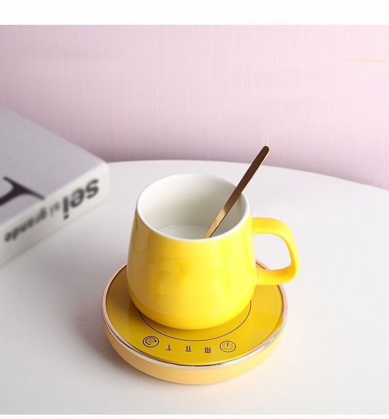 Portable Desktop Intelligent USB Tea Coffee Mug Warmer Cup Stir Thermos Coaster