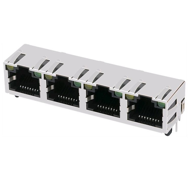 Good Quality Ethernet Single Port 8P8C Modular PCB Female RG45 Cat5 Connector RJ45 Jack