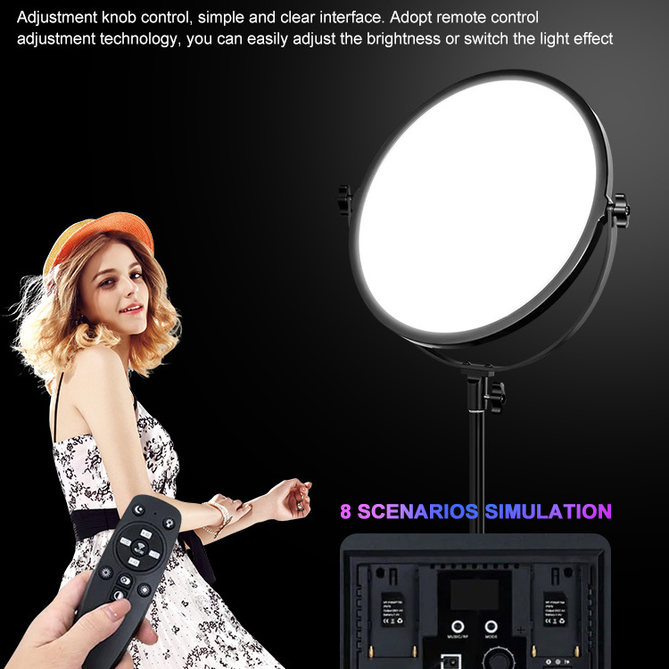 ZSYB Round Shape 60w Portable Professional Photography Lighting Led Panel Video Lights