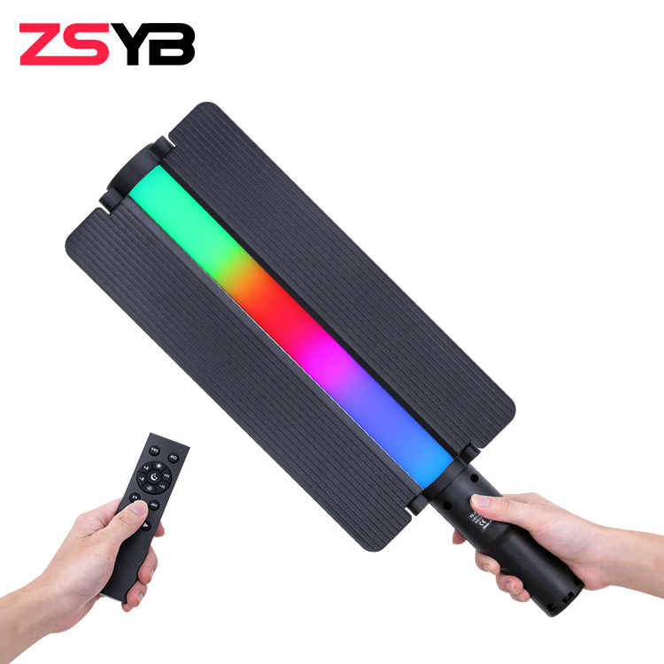 ZSYB New Handheld Rgb Led Video Light Photo Studio Accessories 360 Degree Full Colorful Selfie Stick Light