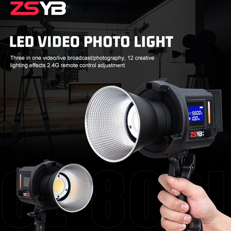 Zsyb CL-80Bi Professional Continuous Handheld Led Photography Light Video Lighting Equipment