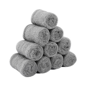 Stainless steel wool scrubber roll cleaning pad for dishes stainless steel scourer