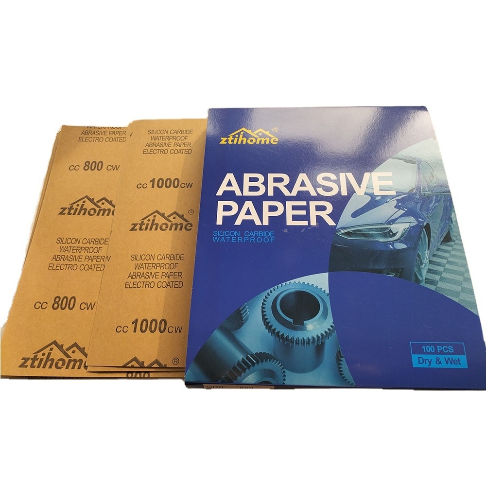 OEM Economic Metal Car Finishing Abrasive C-wt Paper Waterproof Sandpaper Silicon Carbide Kraft Sandpaper