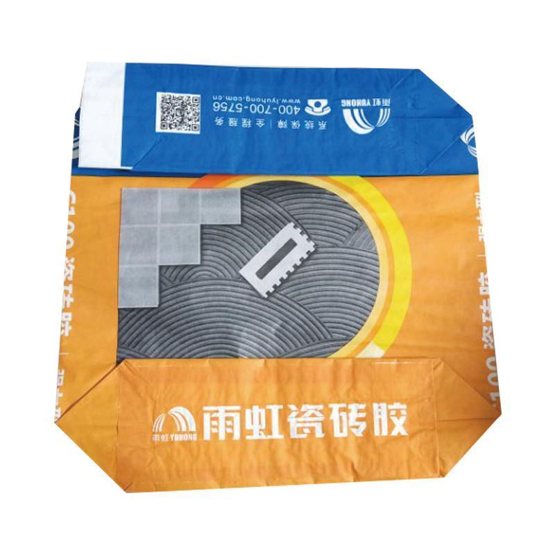 Bottom Pasting Printed Kraft Paper Pasted Valve Stepped End PVSE bags