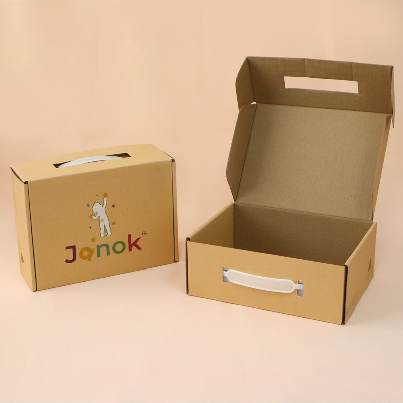 Recycled Wholesaler Custom Made brown kraft corrugated Paper carton Shipping  Folding Packaging Gift Box