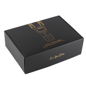 custom logo luxury foldable package gift black mailing magnetic paper shipping packaging box with ribbon