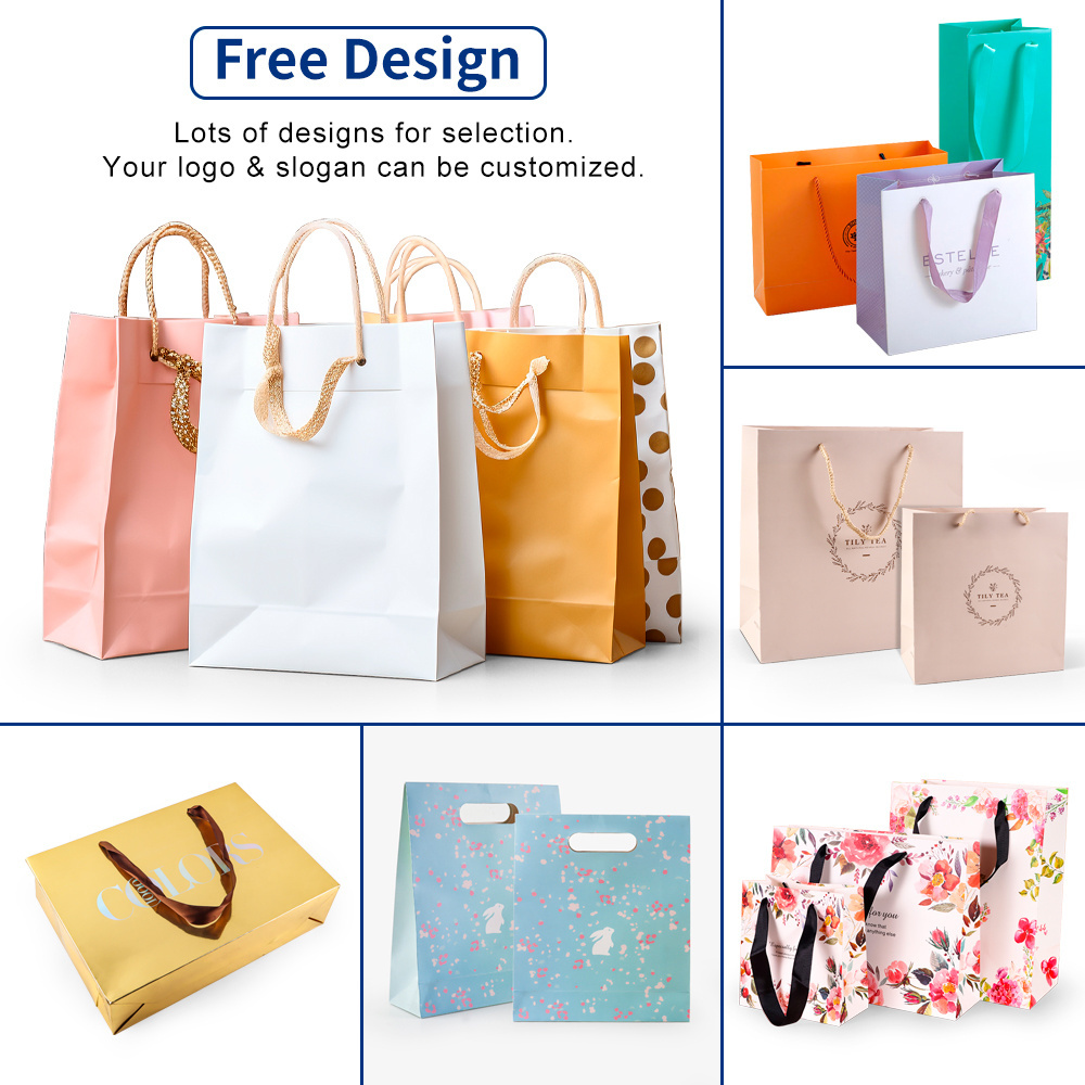 Wholesale Custom Luxury Black Clothes Store Retail Packaging Gift Carry Bags Boutique Shopping Paper Bags with Your Own Logo