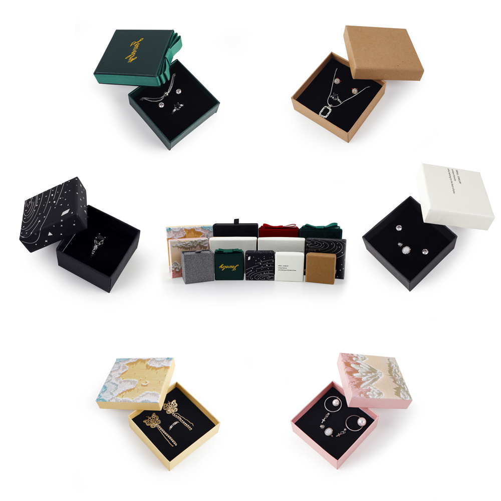 Wholesale Elegant Custom Kraft Rigid Paper Sliding Packaking Jewelry Box With Foam