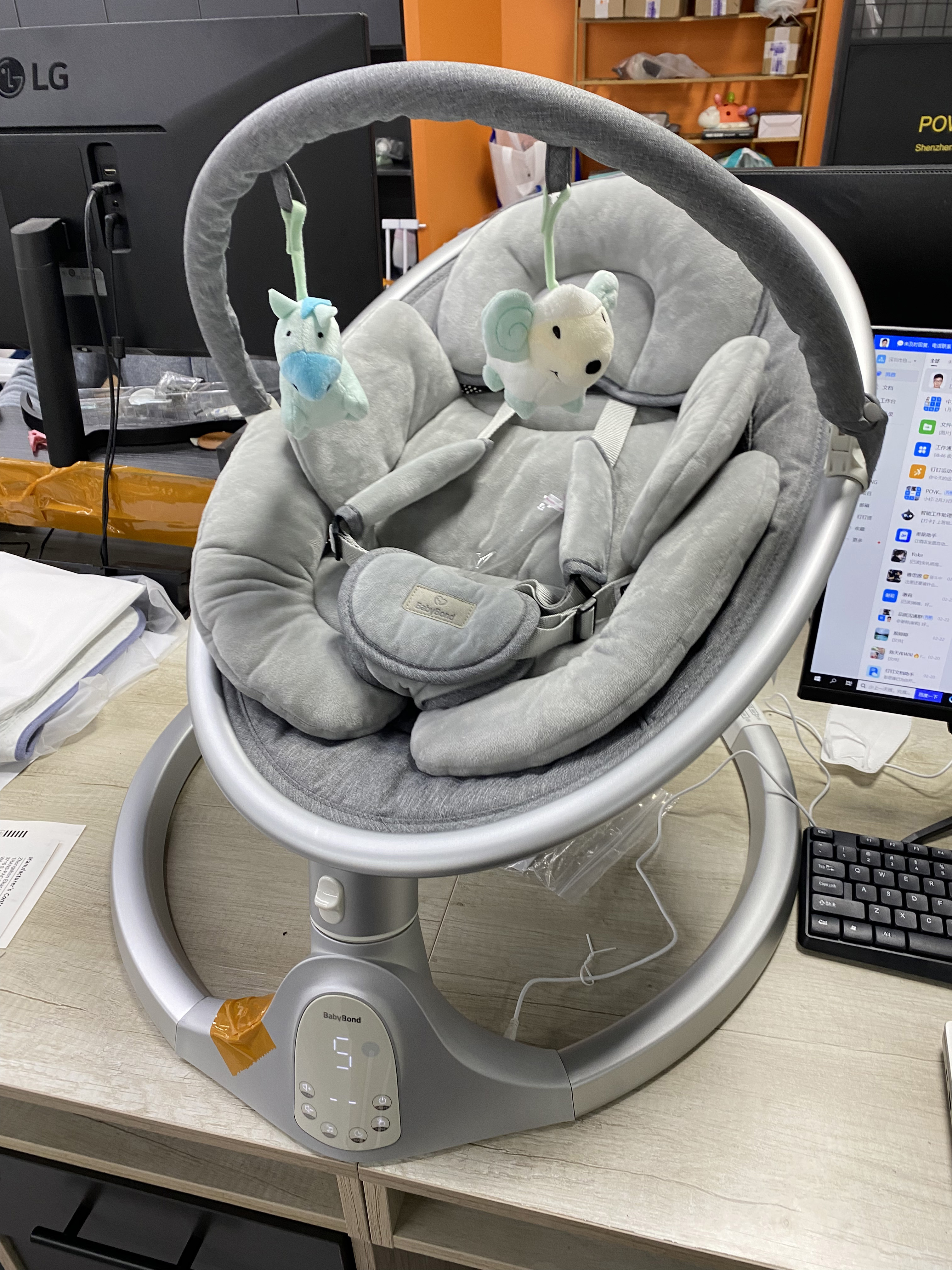 ready to ship Factory direct sales of electric baby swing new born baby chair & baby bouncer & electric baby sleeping chair