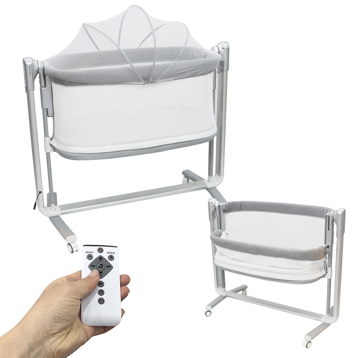 Electric Baby Swing & baby Rocking Chair Electric Cradle Baby Swing Bed& Adjustable Bedside Cribs,Automatic Rocking Recliner