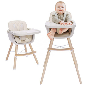 New hot selling baby high chair Customized OEM portable multi-function baby feeding chair with wheels can be moved and stored