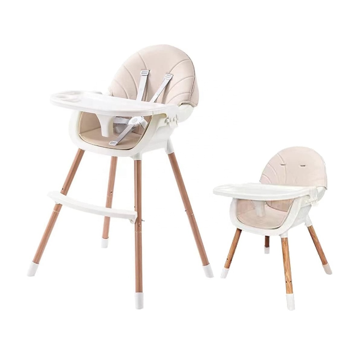 New hot selling baby high chair Customized OEM portable multi-function baby feeding chair with wheels can be moved and stored