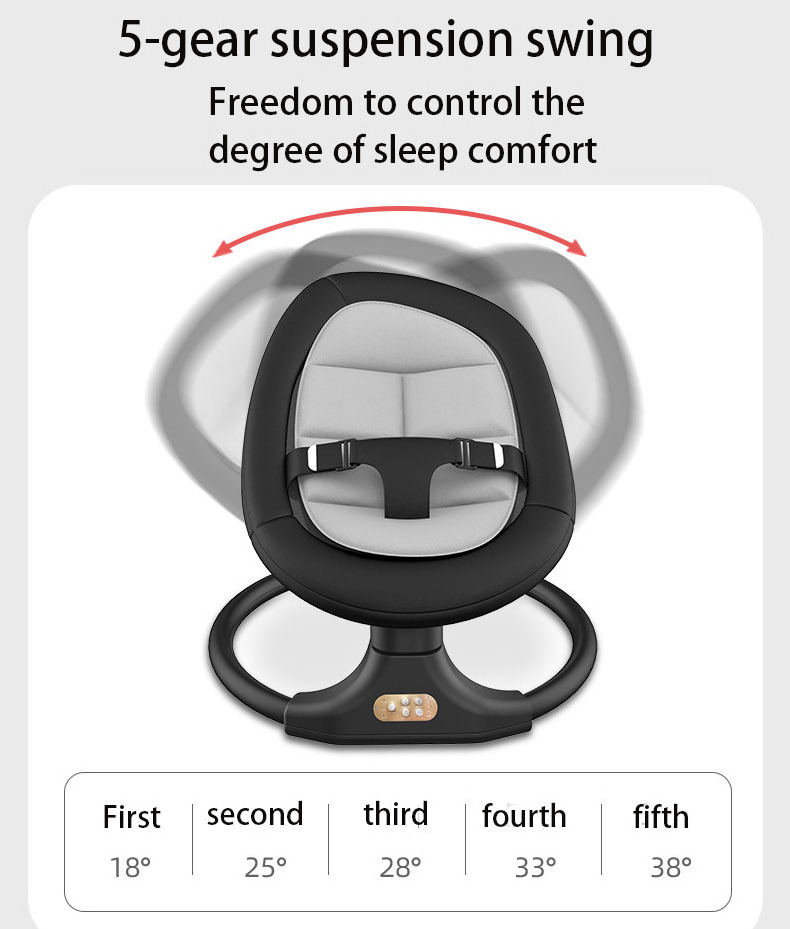 Popular electric rocker for babies to  sleep in the neonatal cradle to play the baby to sleep With 4 configurations