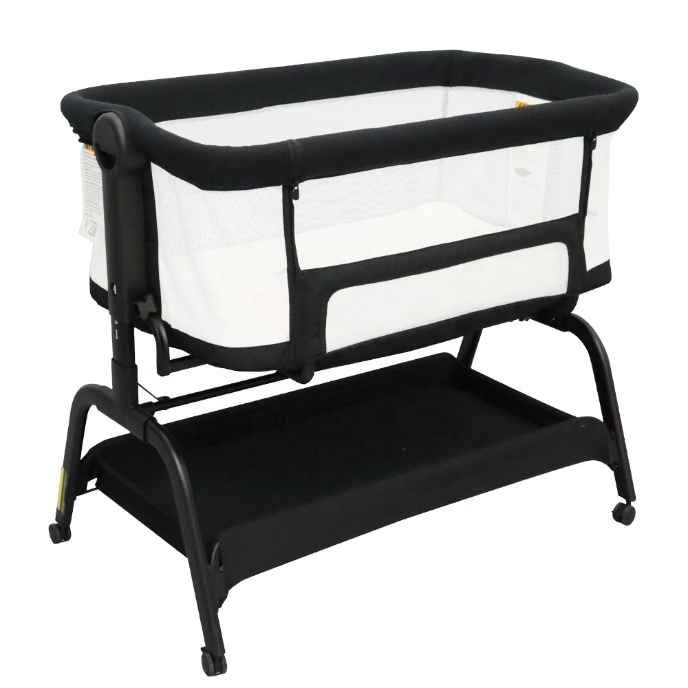 2023 New Hot selling new design Crib Bedside swing Baby cheap Cradle Folding newborn Cradle Sleeper Multi-functional crib