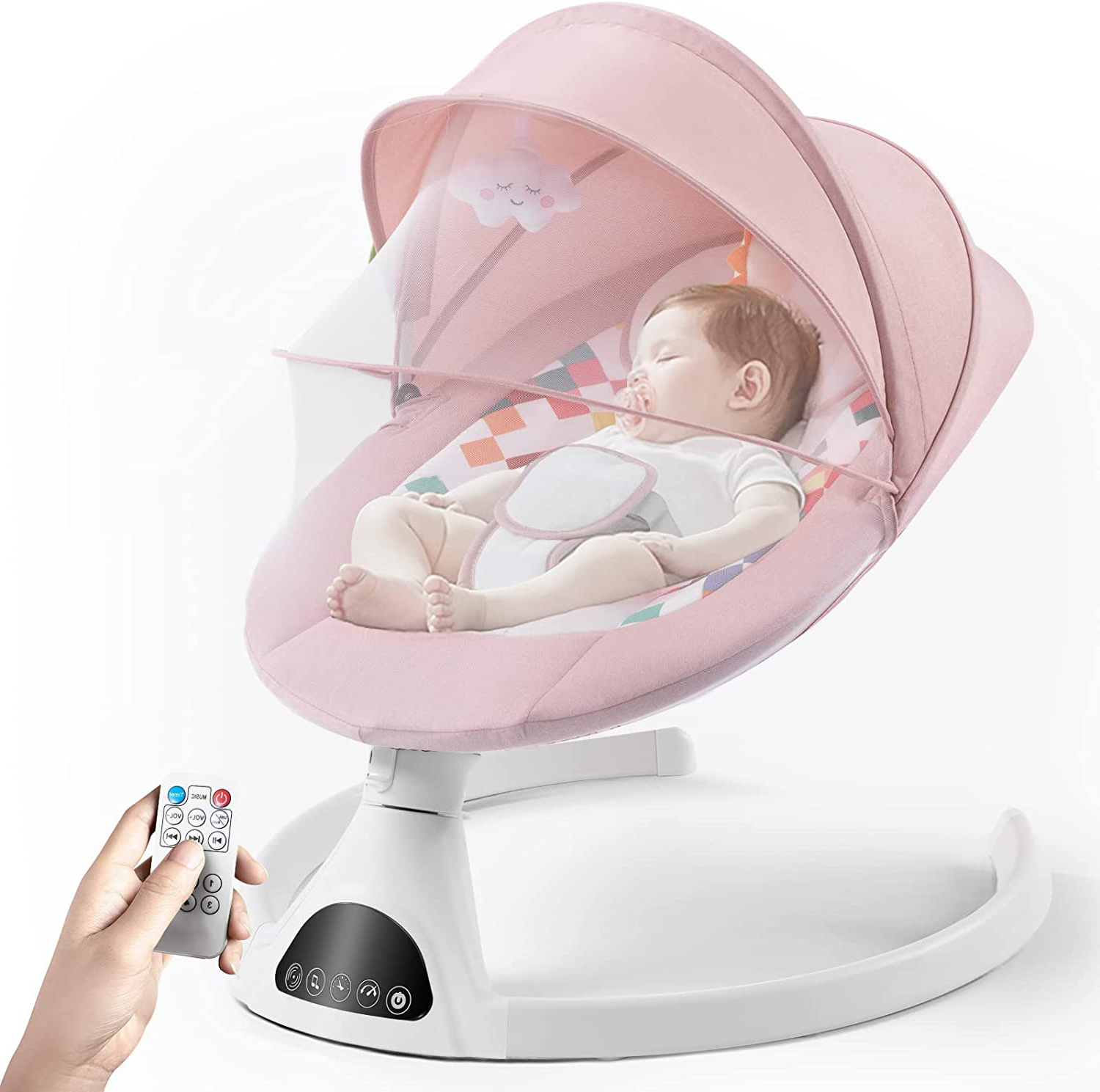 Factory direct baby intelligent rocking chair crib with remote control put music toy sleep newborn electric baby rocking chair