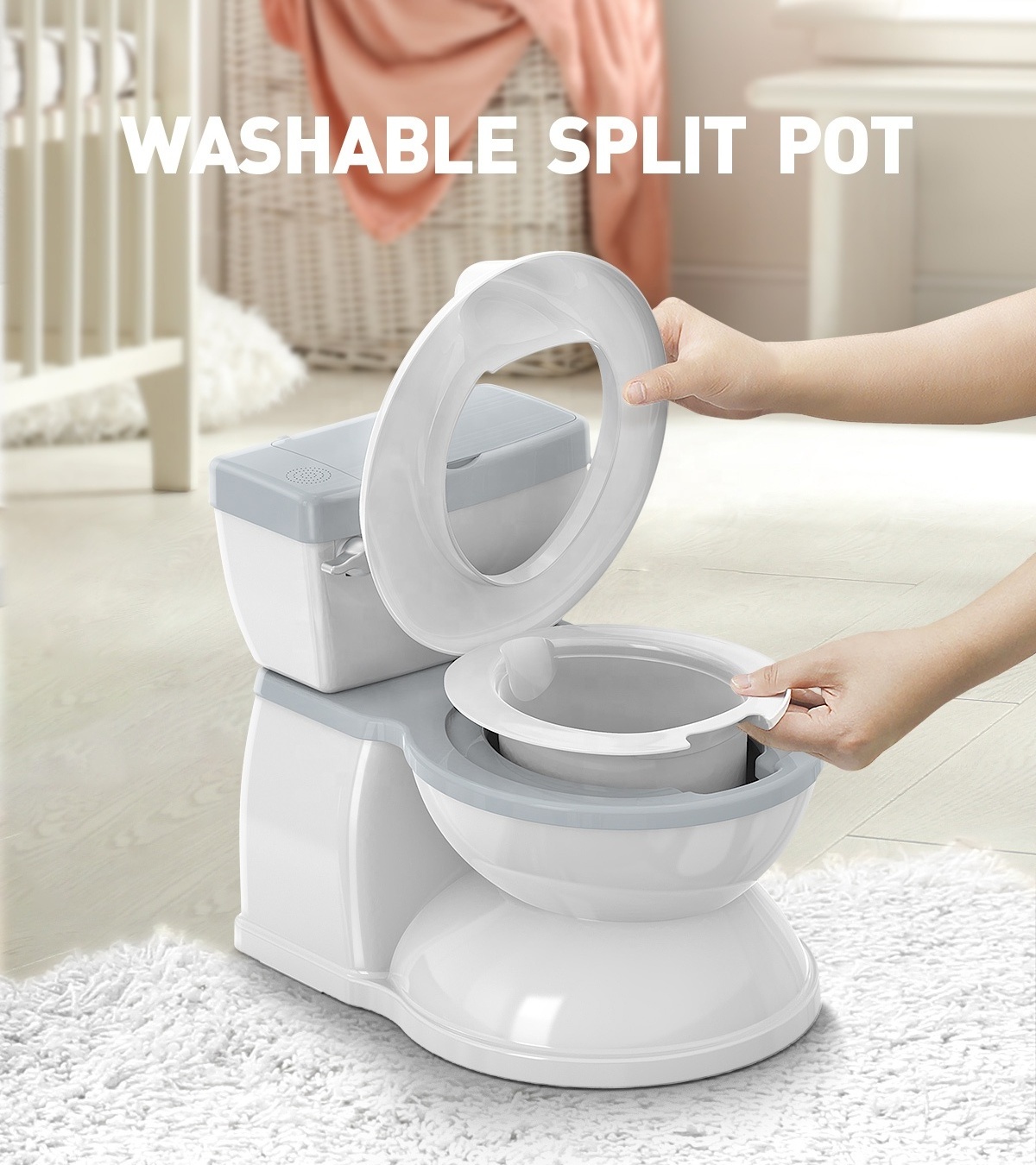 Plastic Mini Toilet Cute Pattern Potty Trainer For Baby Use Kids Potty Chair Hot Selling Children Potty and  toilet seat ladder