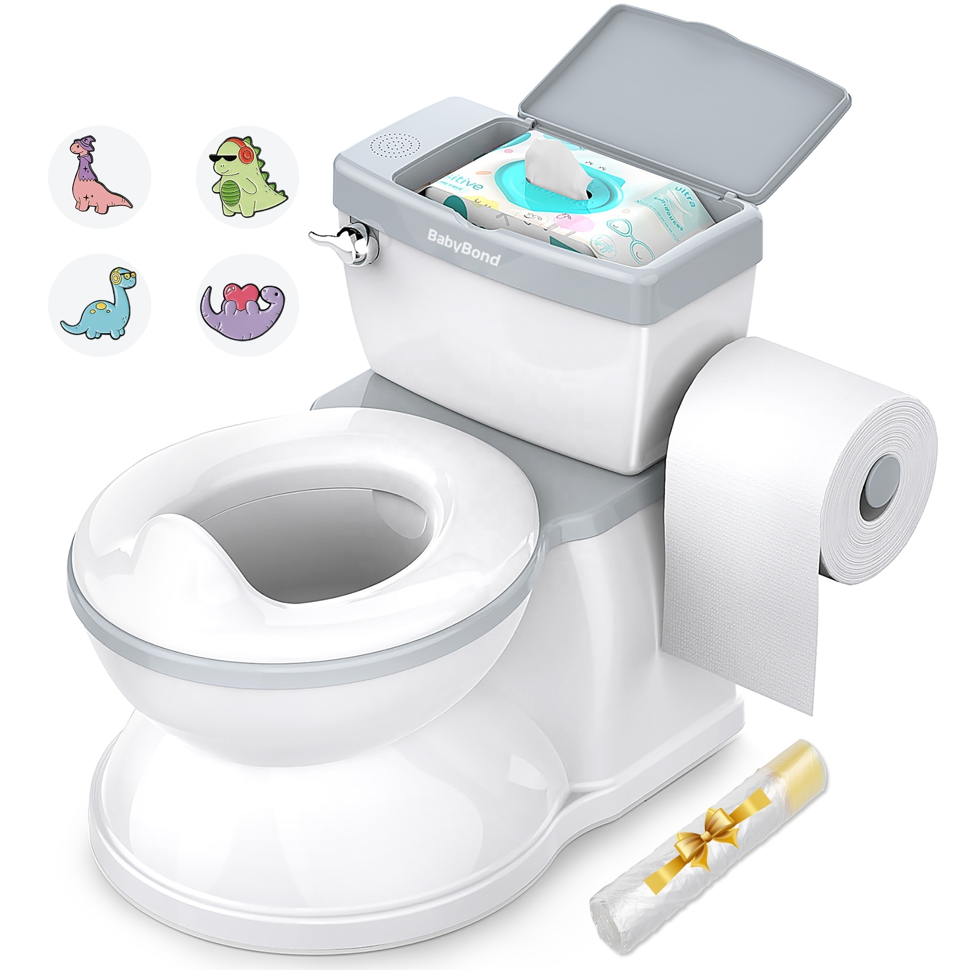 Plastic Mini Toilet Cute Pattern Potty Trainer For Baby Use Kids Potty Chair Hot Selling Children Potty and  toilet seat ladder