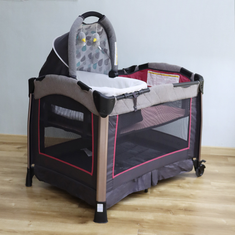 Classic folding  Multi Function  Foldable Portable Baby Cot playpen babies Bed Playard Baby Crib cheap bed for 0-3years