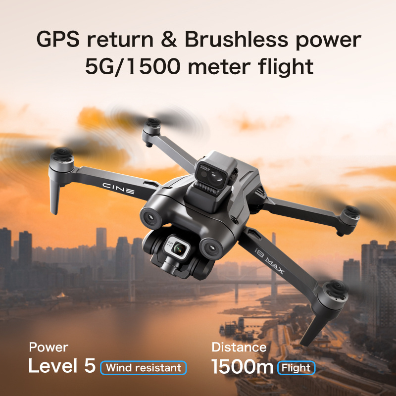 i8 MAX GPS Drone with 4K Professional Dual HD Camera FPV 360 Obstacle Avoidance Brushless Motor Quadcopter Drones