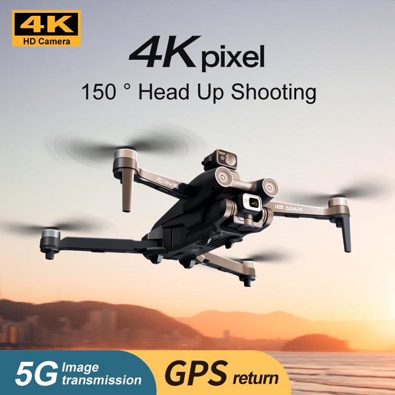 i8 MAX GPS Drone with 4K Professional Dual HD Camera FPV 360 Obstacle Avoidance Brushless Motor Quadcopter Drones