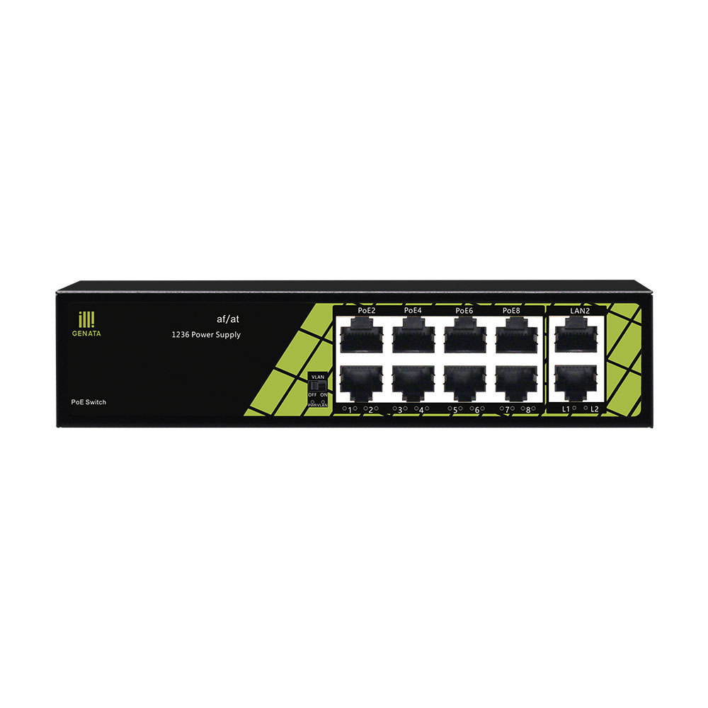 PoE 8 port switch smart network 48V 802.3af/at switch for IP cameras  industrial network switch