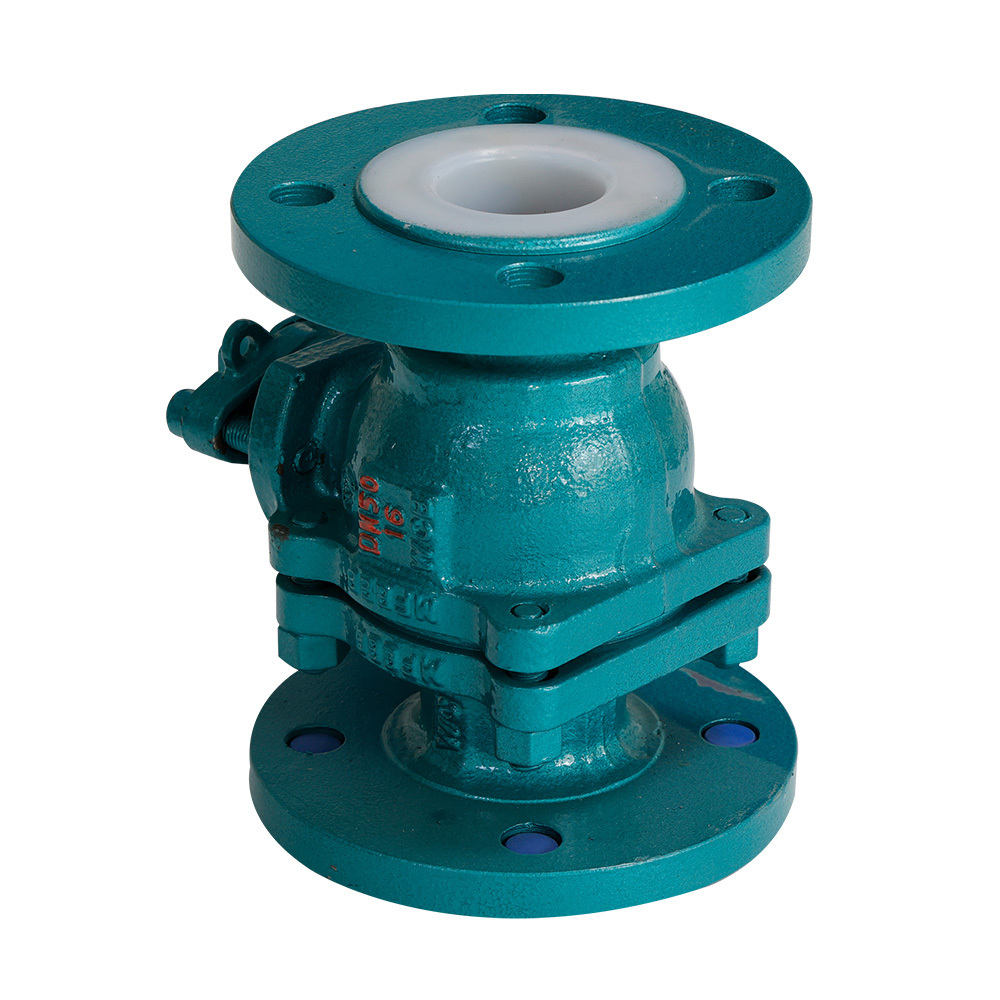 Flanged Fluorine Lined Ball Valve Corrosion Resistant Acid And Alkali Stainless Steel Casting Dn20-Dn300 Industrial Ball Valve