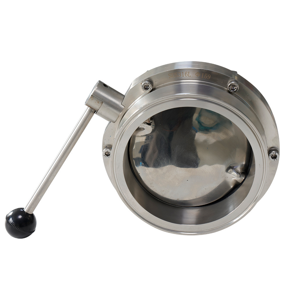 DN15-DN150 stainless steel flange vacuum butterfly valve sanitary pneumatic butterfly valve for sale