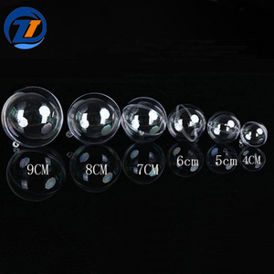 Hard openable transparent hollow ball clear acrylic transparent plastic sphere