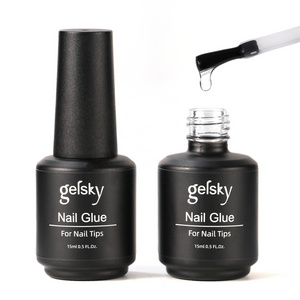 Gelsky Custom 15ml Round Bottle Gel Nail Glue Rubber Base Gel Solid Nail Tips Glue Gel