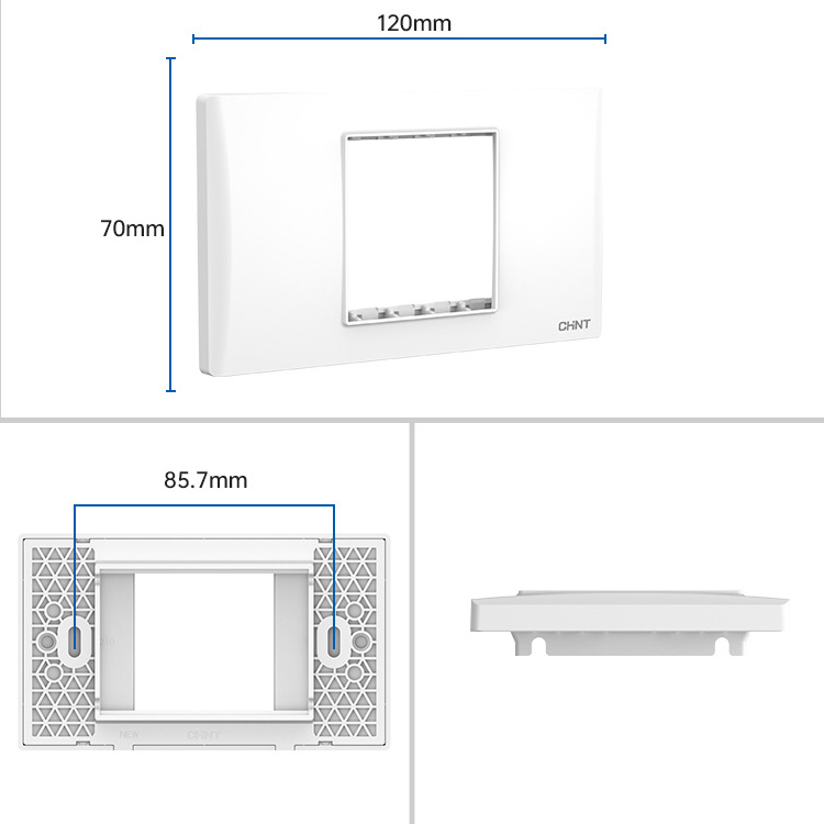 CHINT 1-Gang Screwless Decorator Wall Plates Child Safe Outlet Covers screwless decorator wall plate light switch